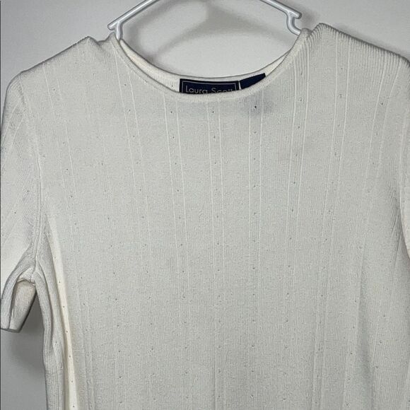 Laura Scott Elegant White Women's Top - Picture 3 of 7